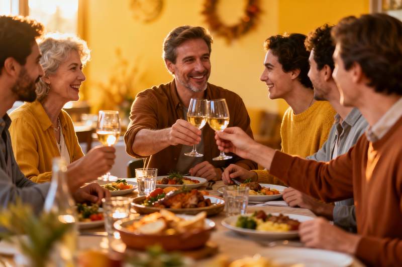 家庭聚餐欢庆时刻图片