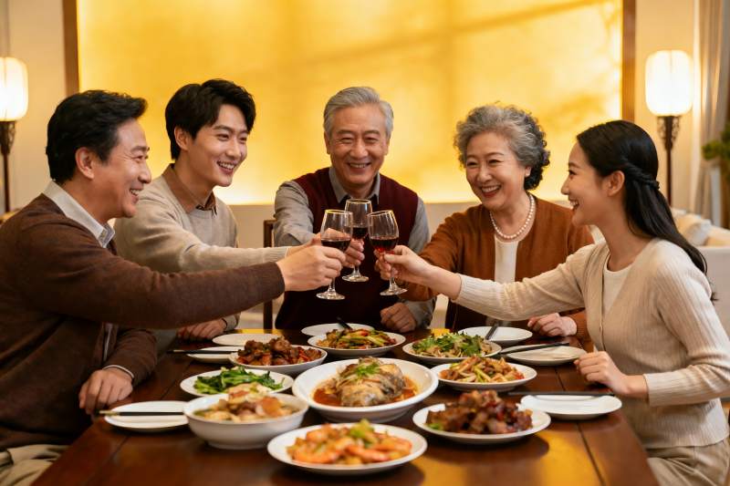家庭聚餐欢庆时刻图片