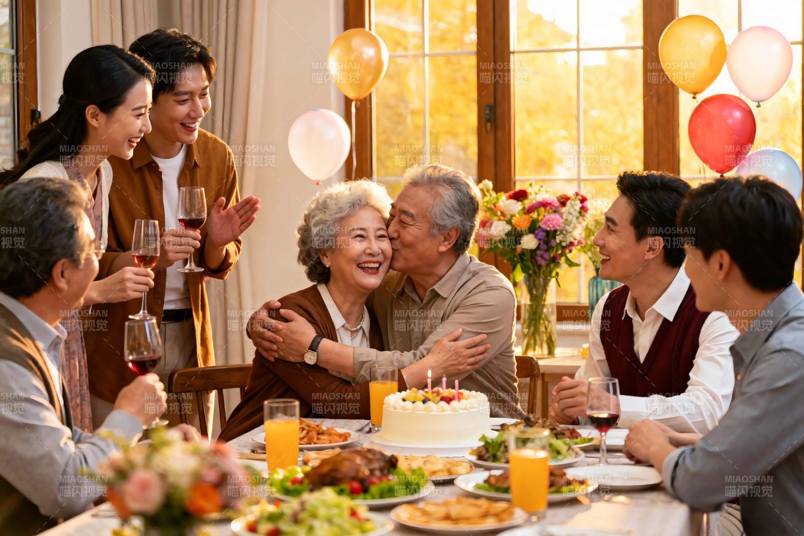 家庭生日聚会温馨场景图片