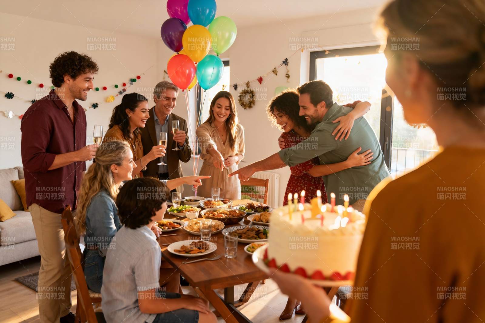 生日派对欢聚一堂图片
