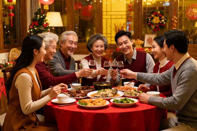 家庭聚餐欢庆团圆图片