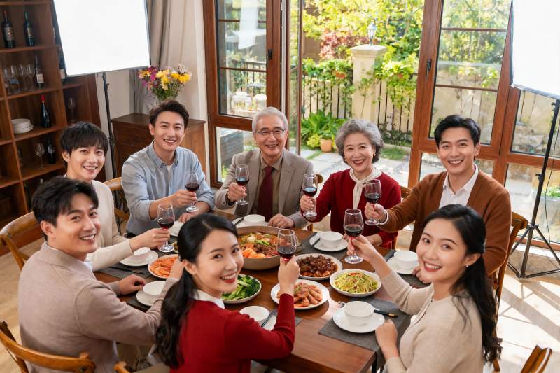 家庭聚餐欢庆时刻图片