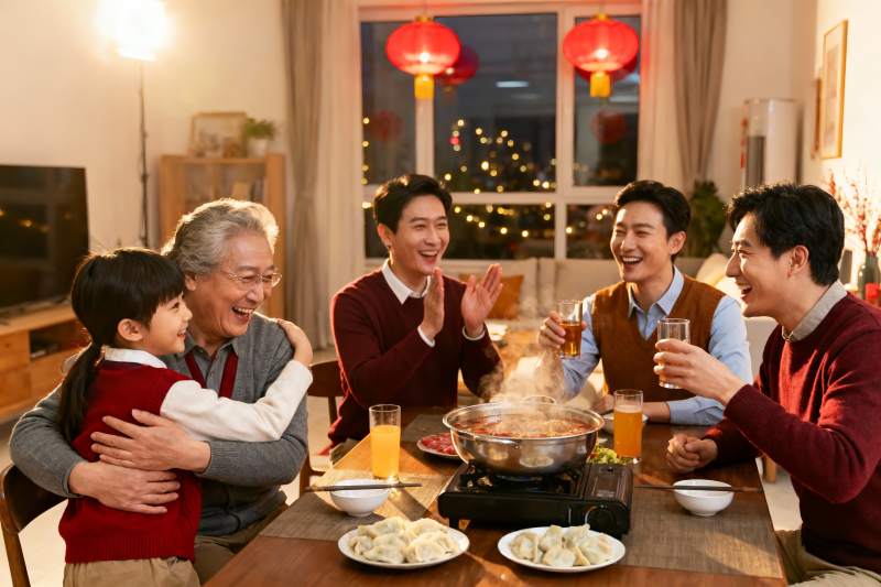 家庭聚餐欢庆团圆时刻图片