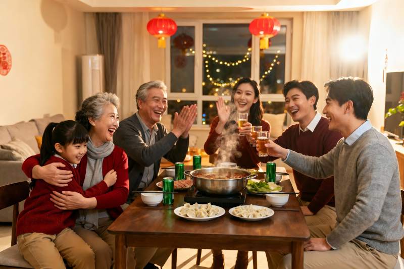 家庭聚餐欢庆团圆时刻图片