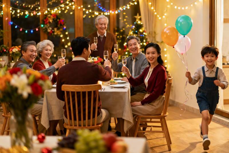 温馨家庭聚会欢庆节日图片