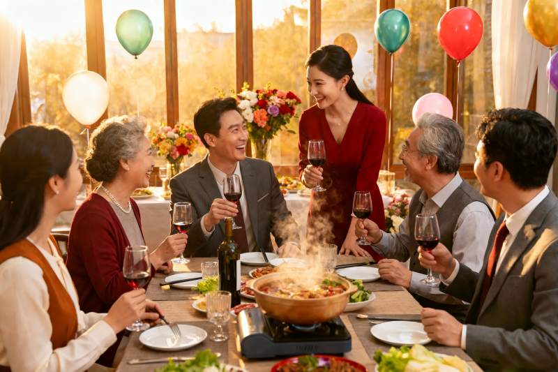 家庭聚餐欢庆时刻图片