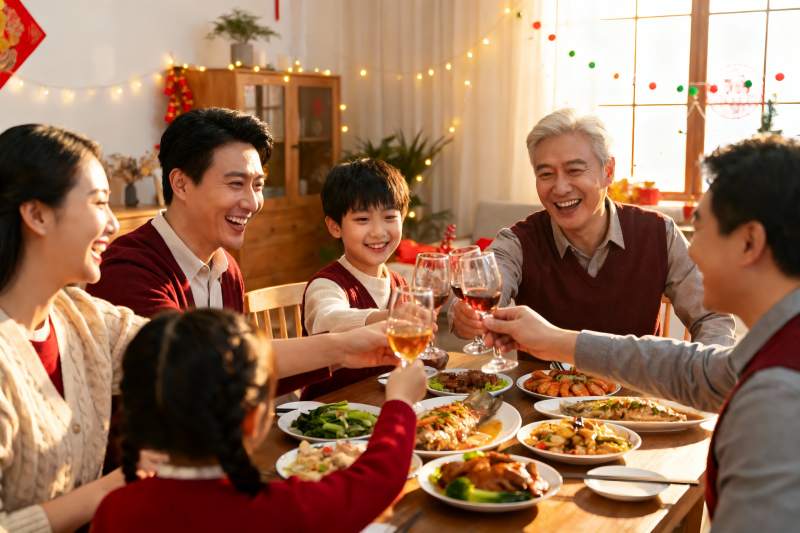 家庭聚餐欢庆团圆时刻图片