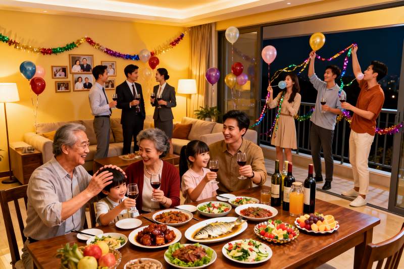 家庭聚会欢庆夜图片