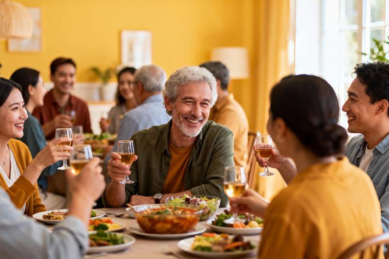 家庭聚餐欢庆时刻图片