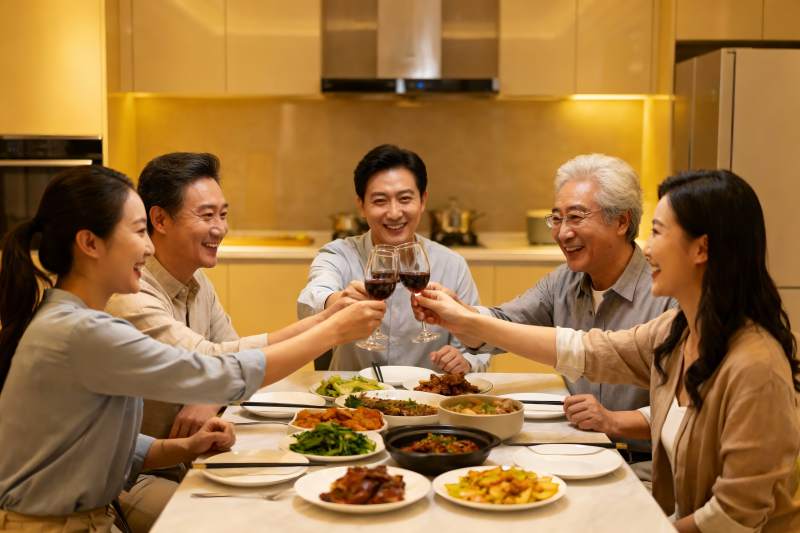 家庭聚餐欢庆时刻图片