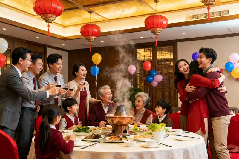家庭聚餐欢庆团圆图片