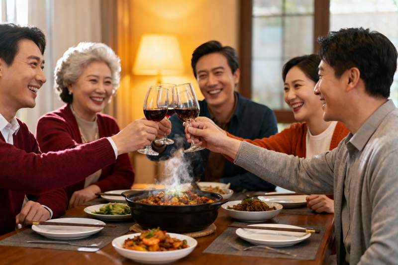 家庭聚餐欢庆时刻图片