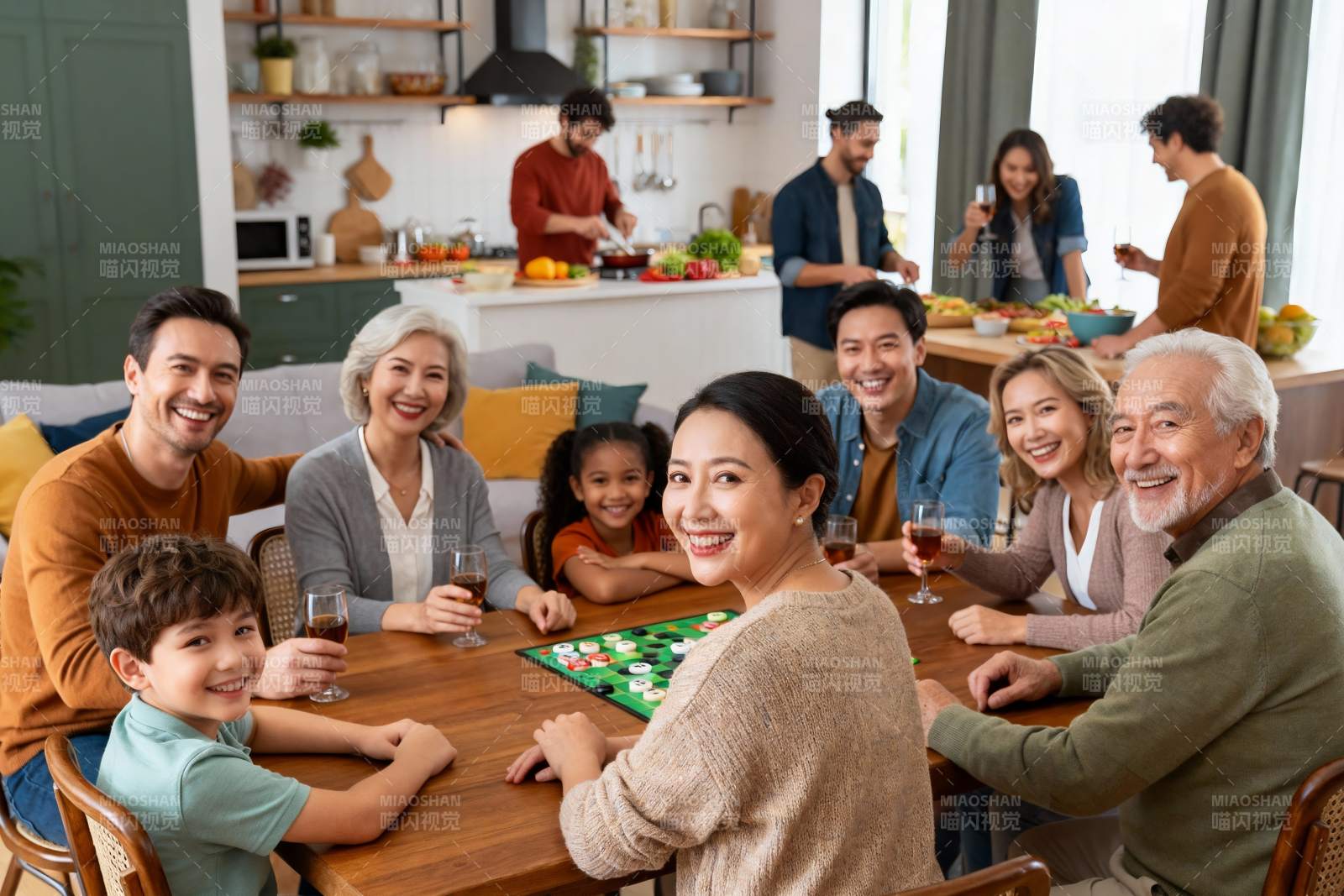 家庭聚会欢聚一堂其乐融融图片