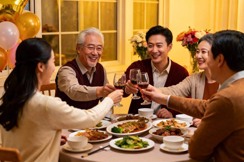家庭聚餐欢庆时刻图片