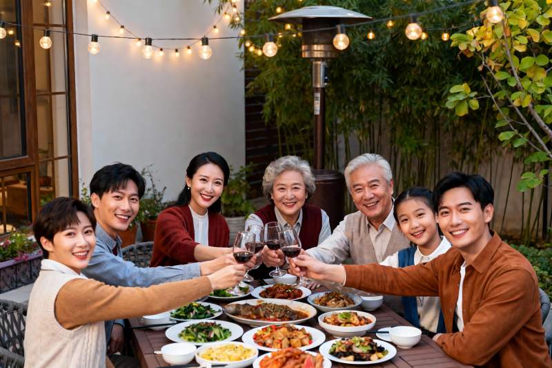 家庭聚餐欢庆时刻图片