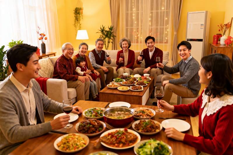 家庭聚餐欢庆团圆图片