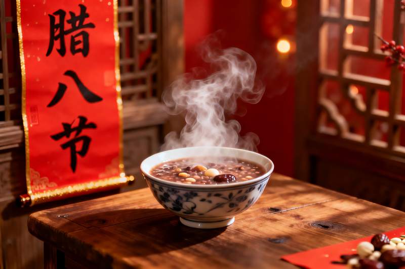 热气腾腾的腊八粥图片
