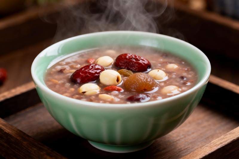 热气腾腾的养生粥图片