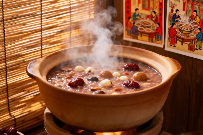 热气腾腾的八宝粥图片