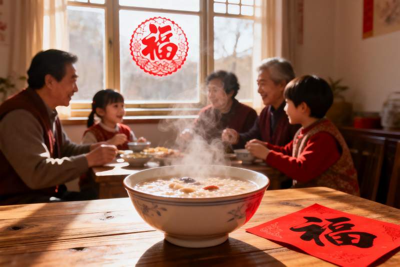 春节家庭聚餐吃团圆饭图片