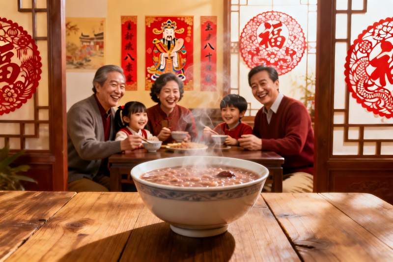 春节家庭聚餐其乐融融图片