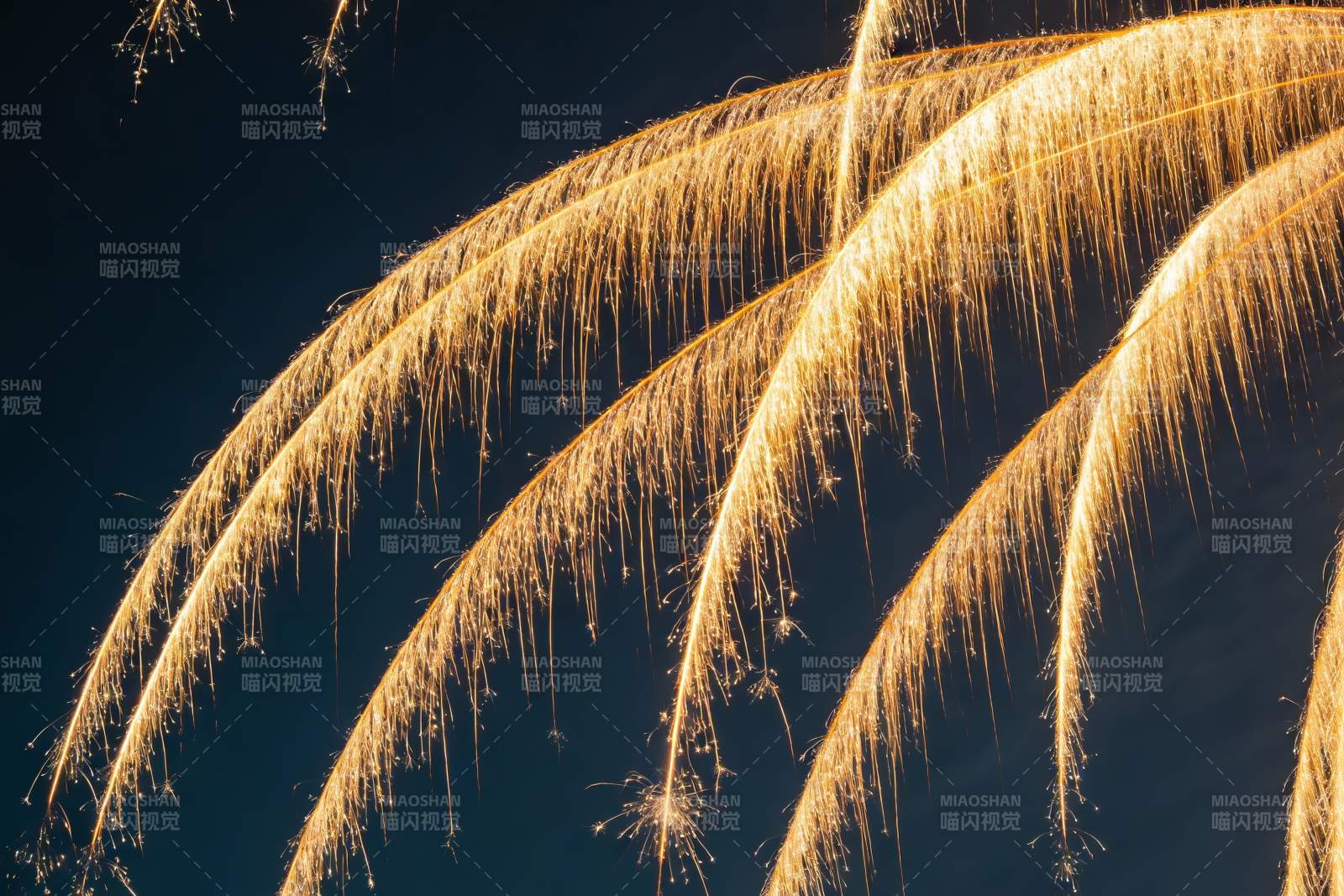 夜空烟花绽放绚丽光芒图片