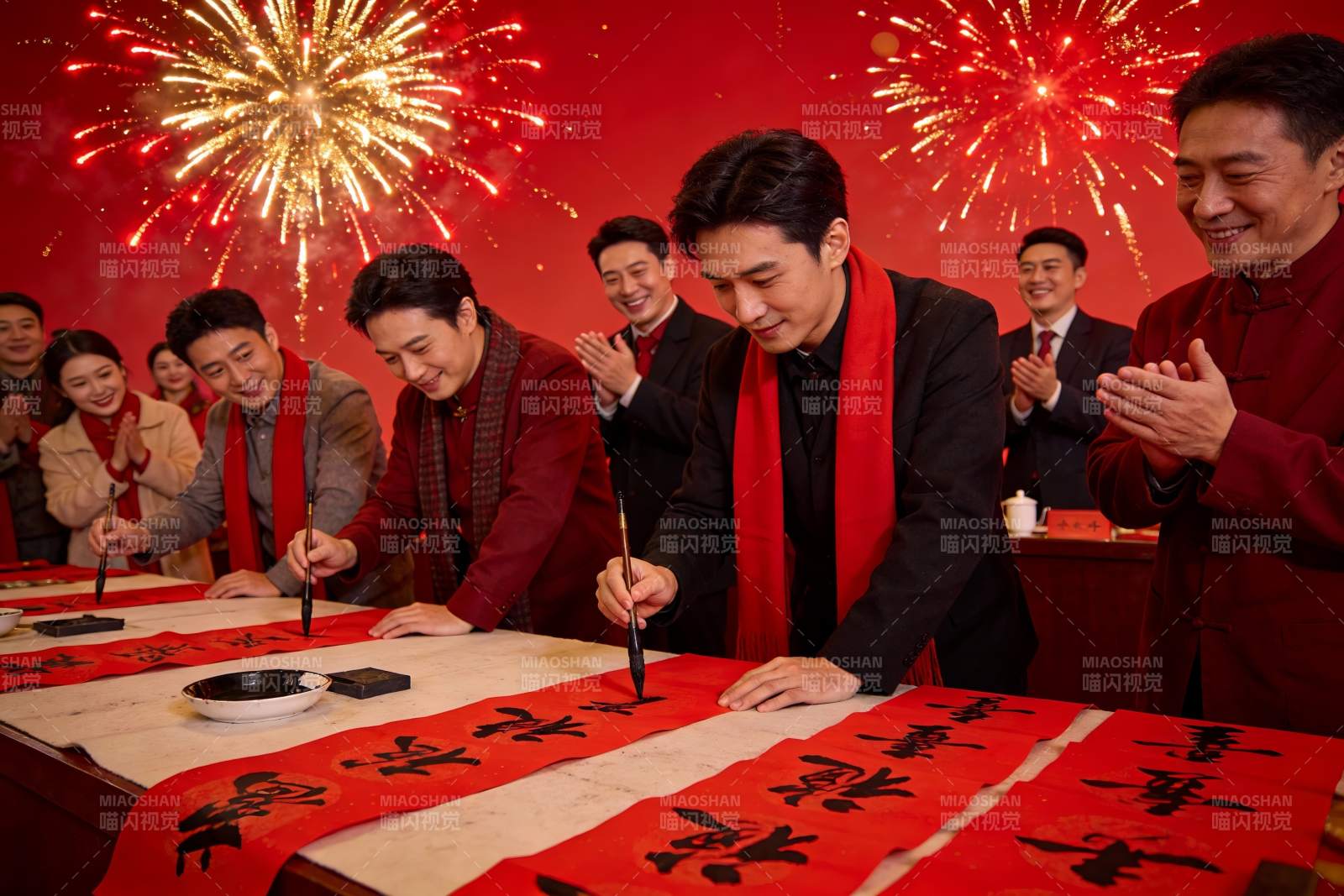 新春写春联图片