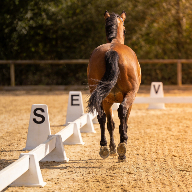 马术训练场上的骏马图片
