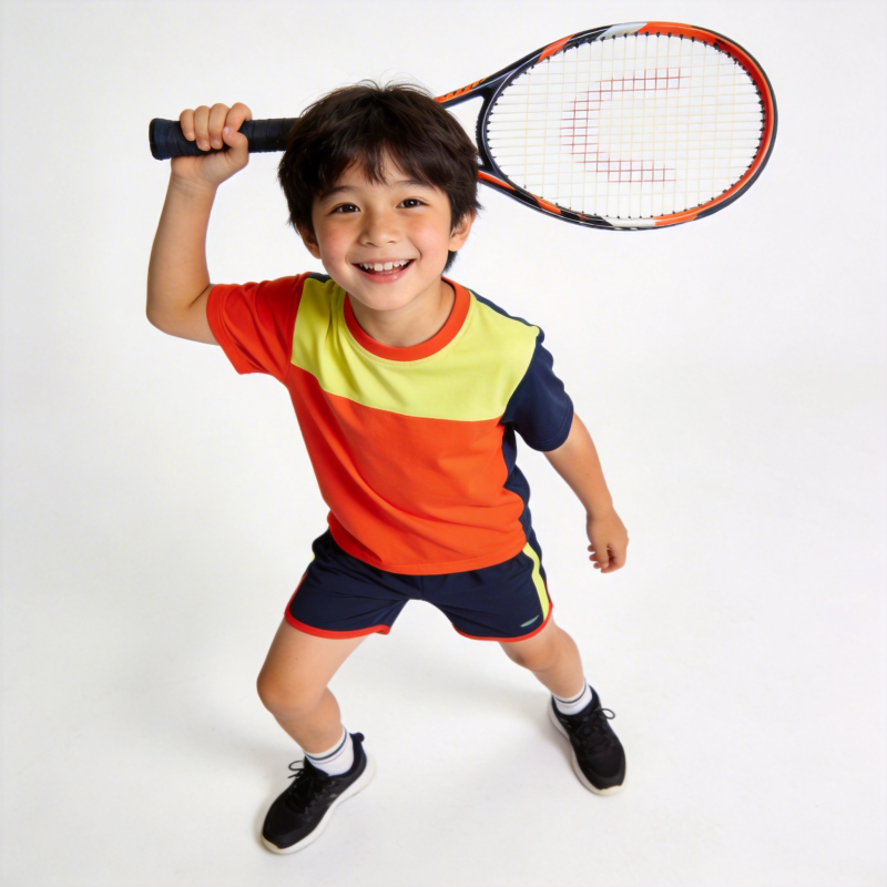 小球童挥拍微笑图片