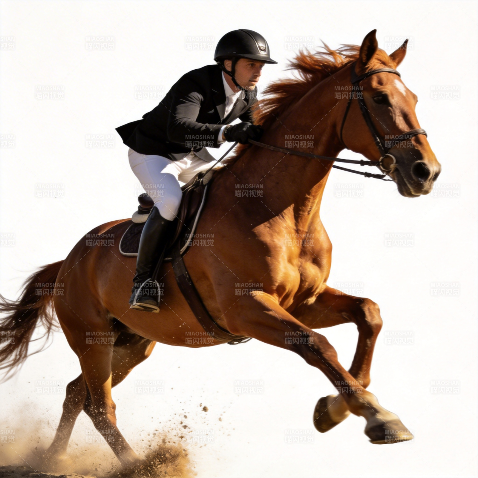 骏马奔腾 骑手英姿图片