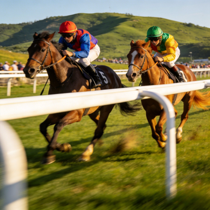 赛马激烈竞速图片