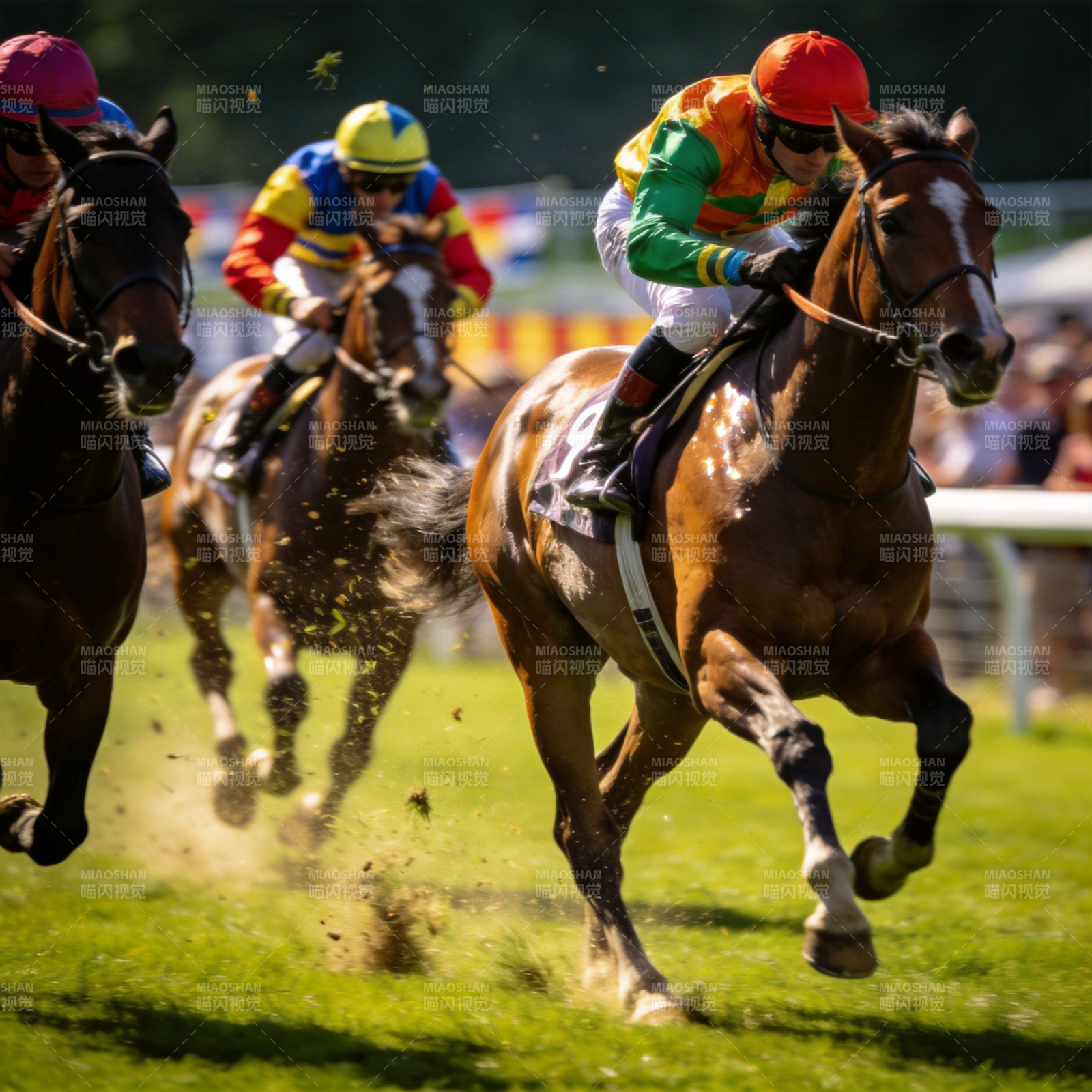 赛马飞驰 激烈竞逐图片