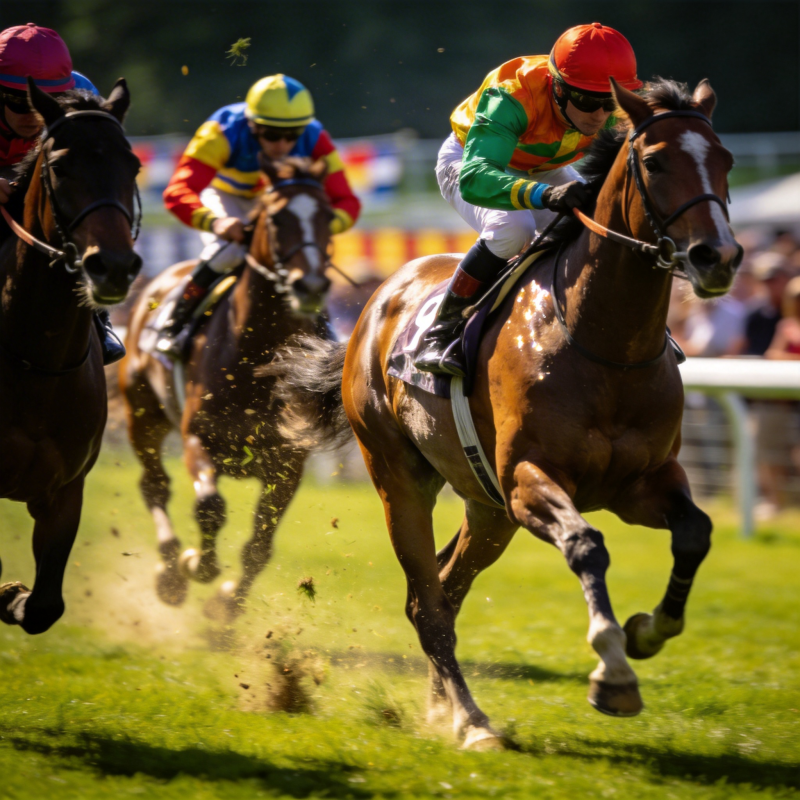 赛马飞驰 激烈竞逐图片