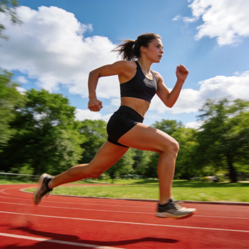 赛道上的奔跑者图片