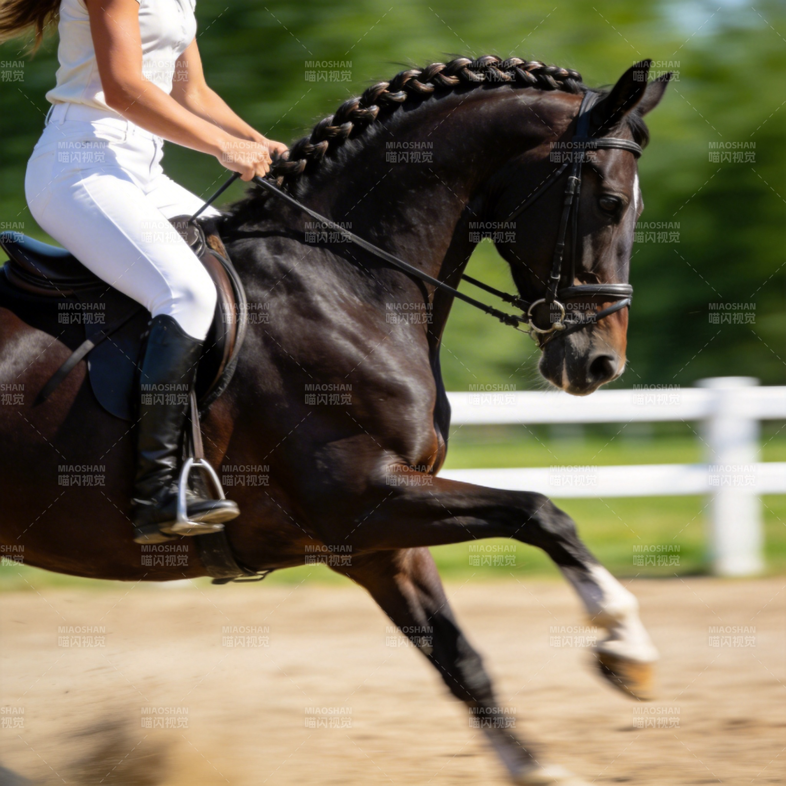 骏马驰骋 优雅骑姿图片
