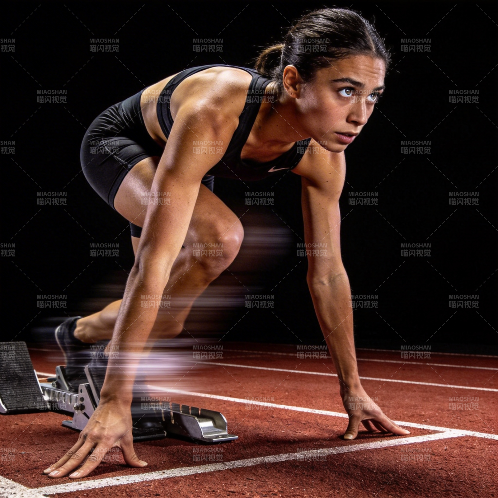 起跑瞬间 蓄势待发图片