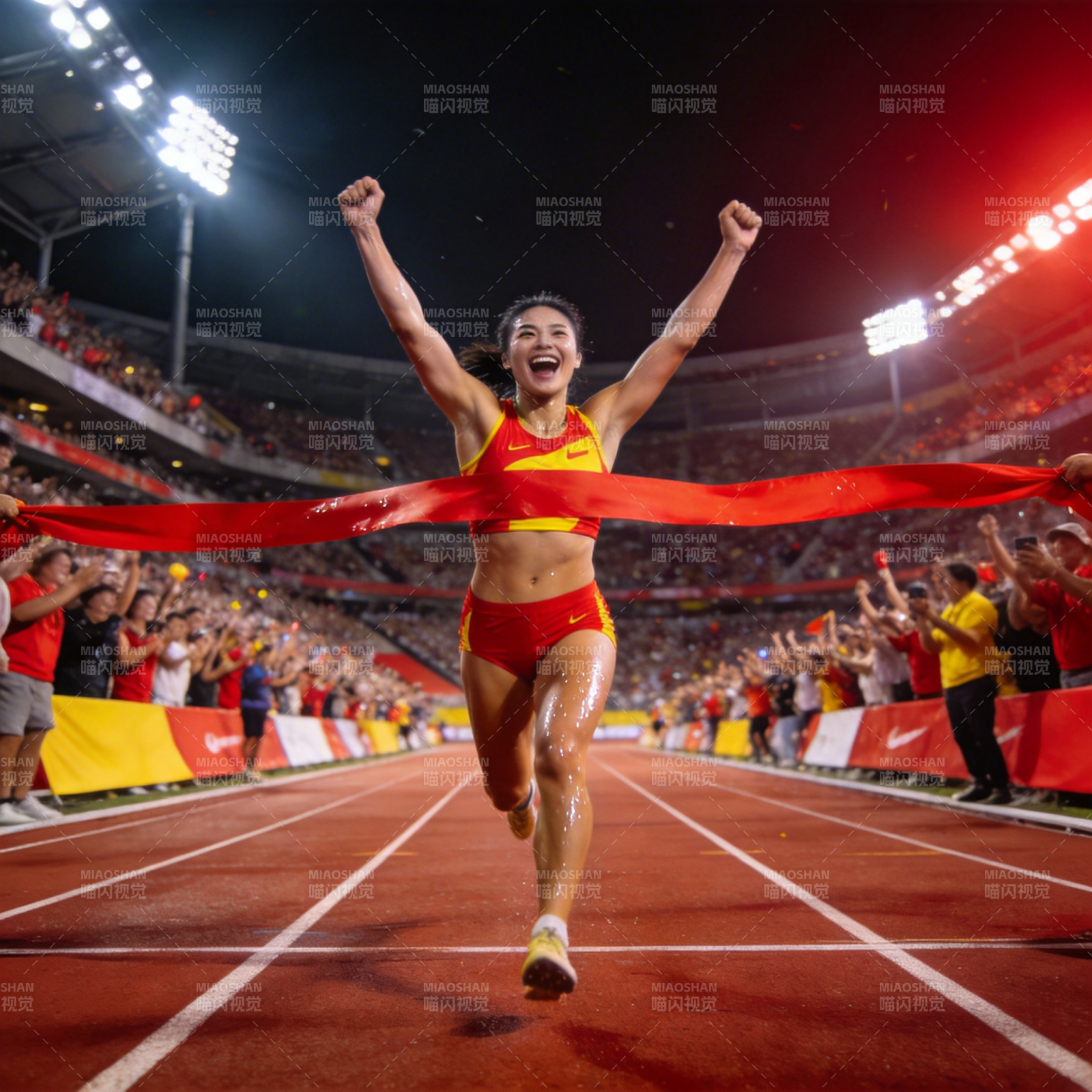 冲刺夺冠瞬间图片