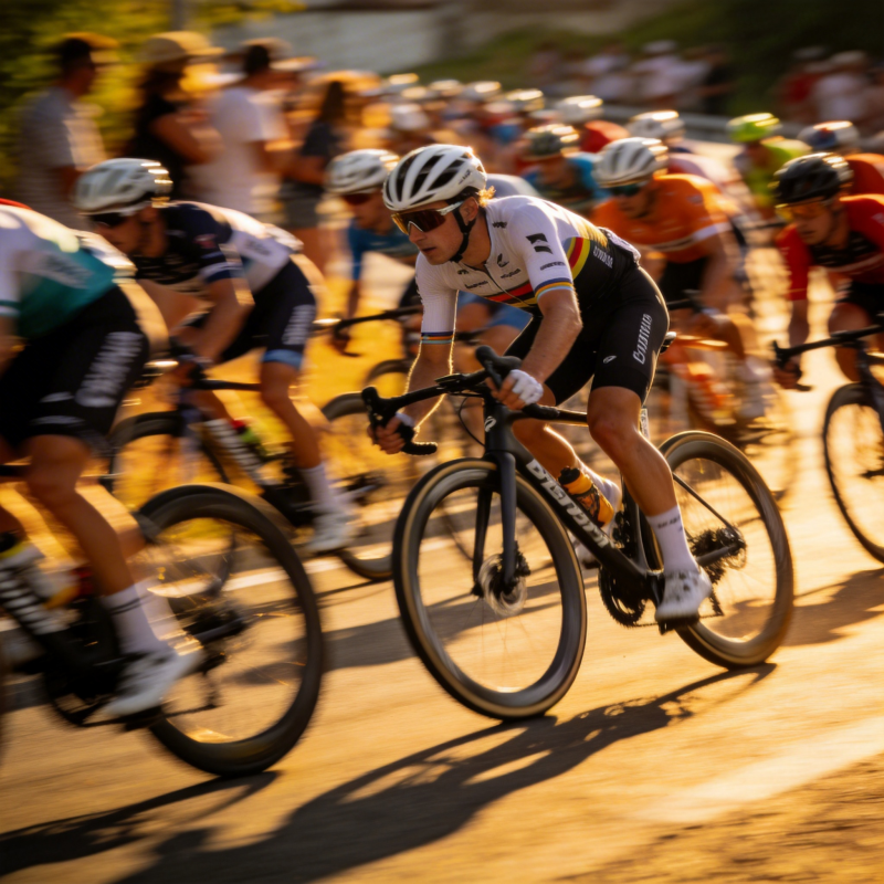 自行车赛激烈竞速图片