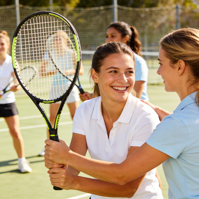 网球教学时刻图片