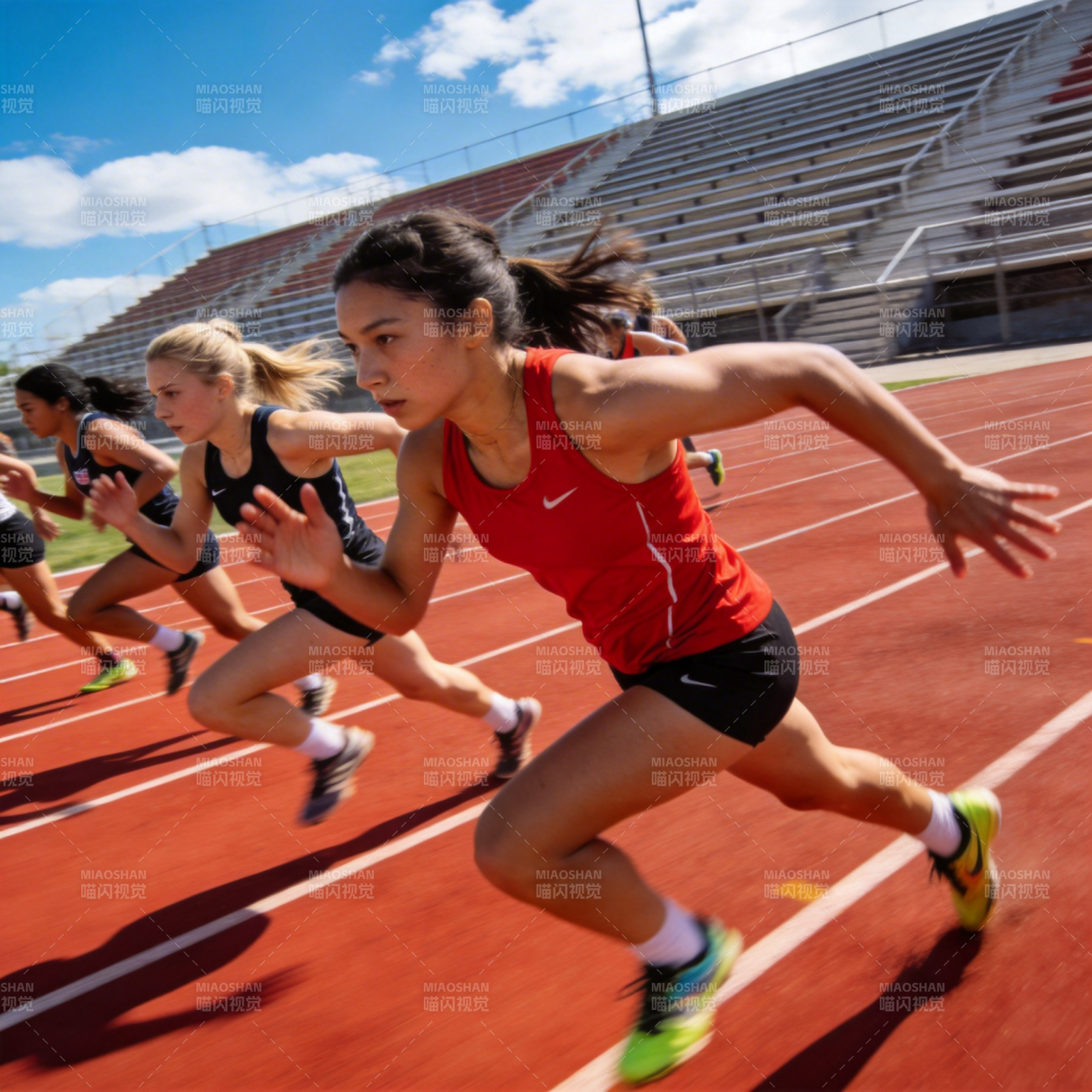 田径赛场上的速度对决图片
