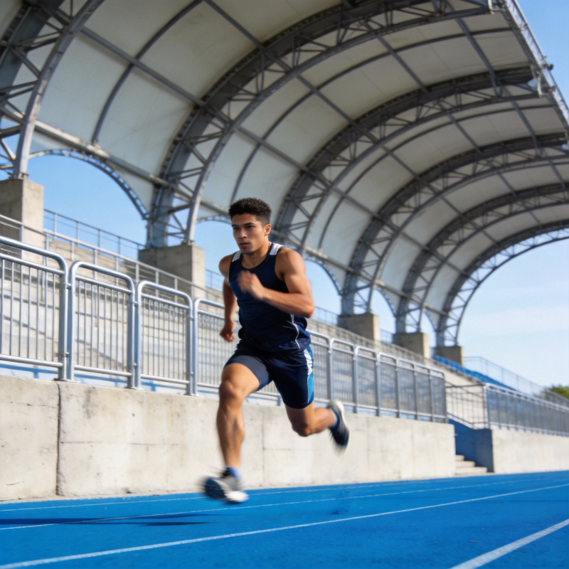 赛道上的奔跑者图片
