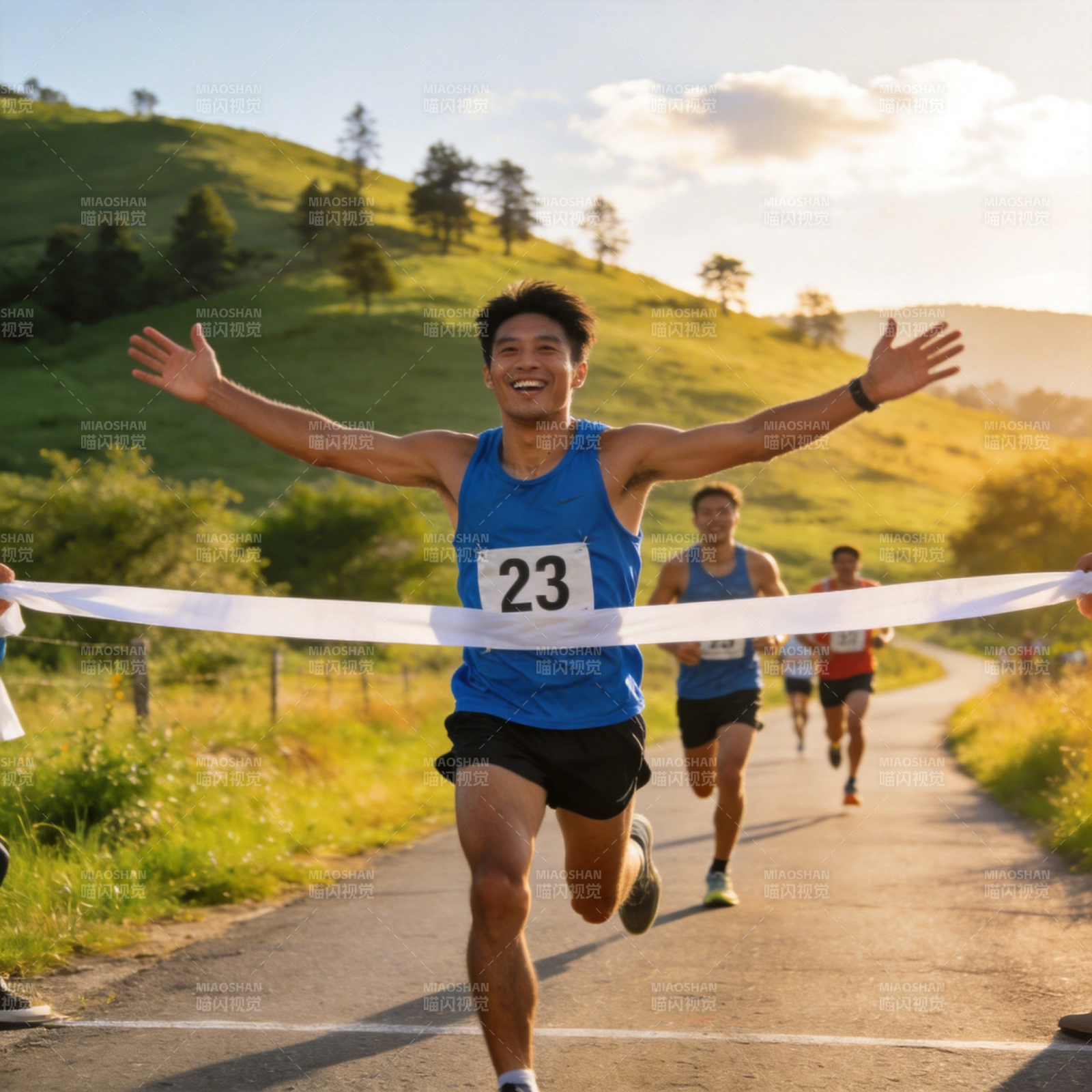 冲线瞬间 胜利在望图片