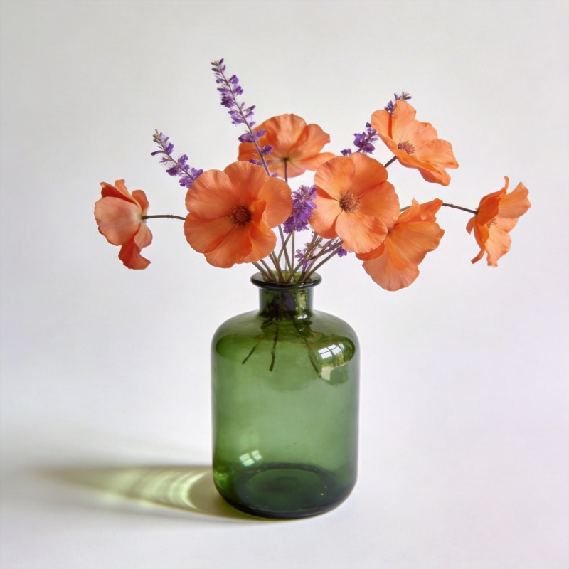 橙花紫草绿瓶图片