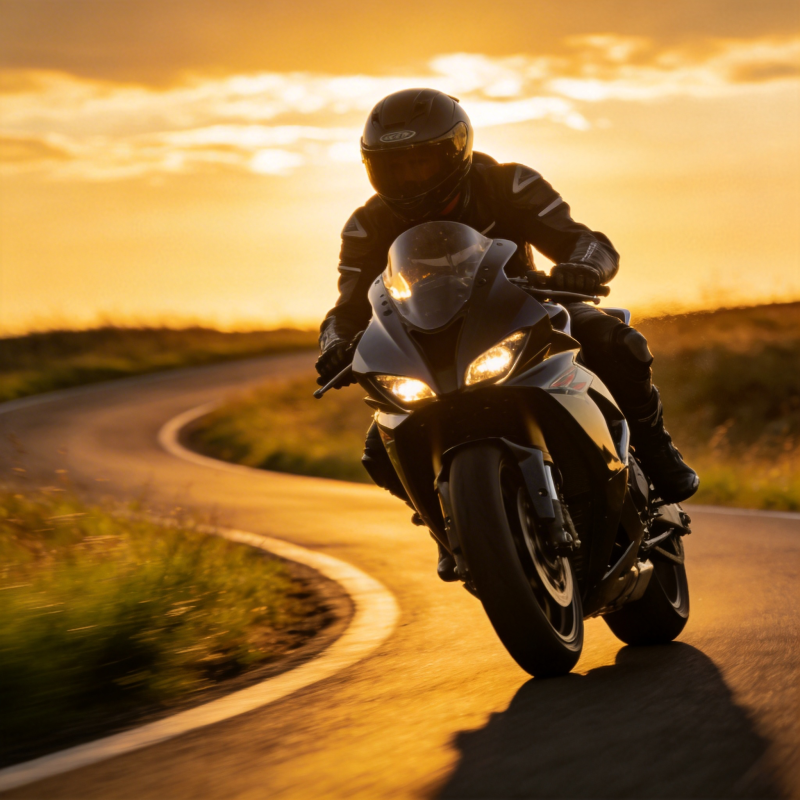 夕阳下的疾驰图片