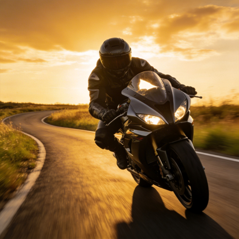 夕阳下的疾驰图片