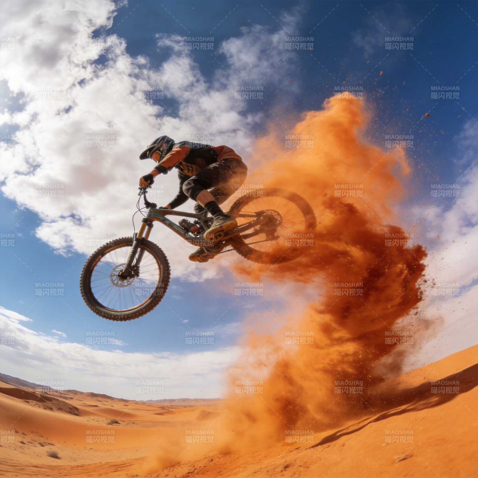 沙漠飞驰 尘土飞扬图片