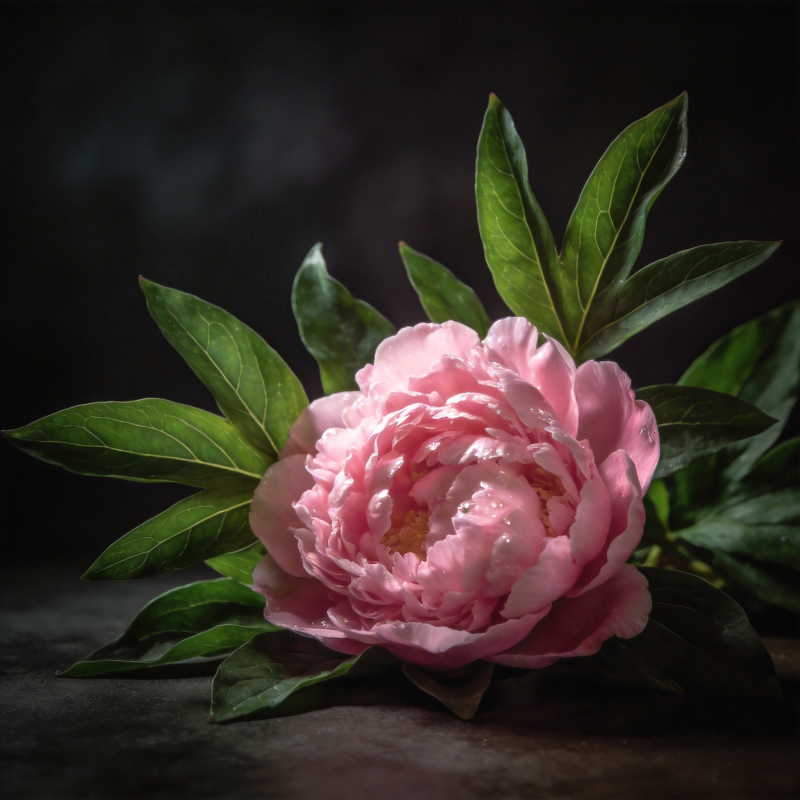 粉牡丹静谧绽放图片