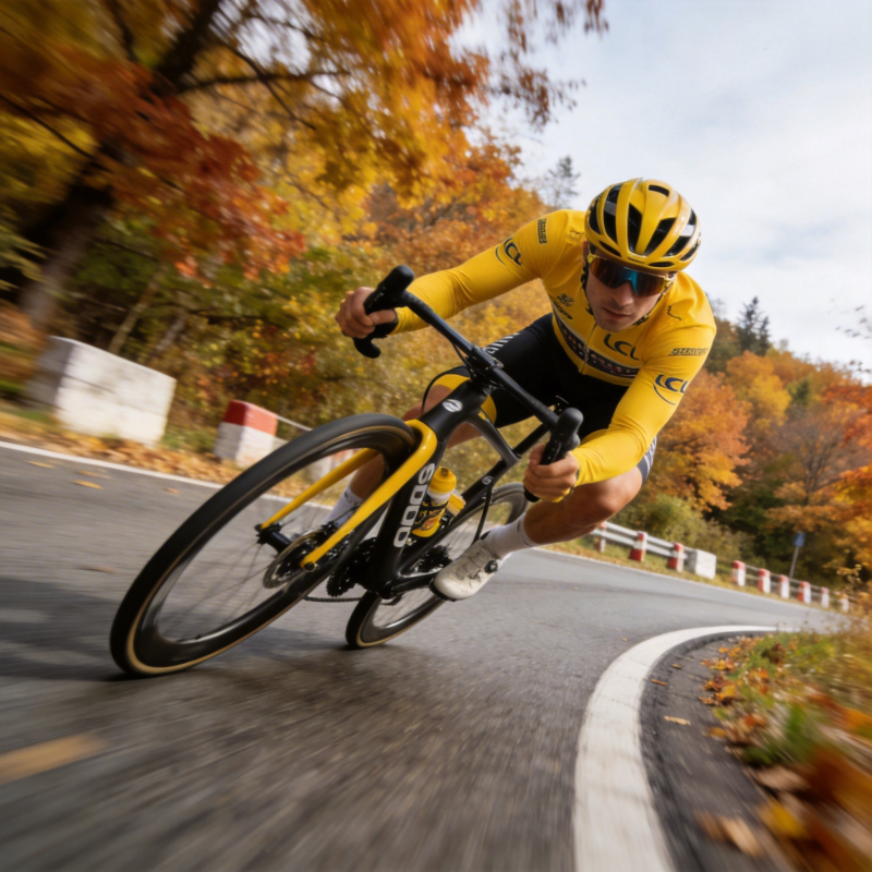 秋日骑行竞速图片