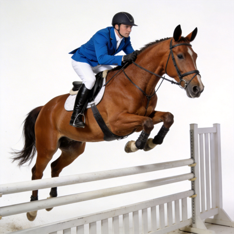 骏马飞跃障碍图片