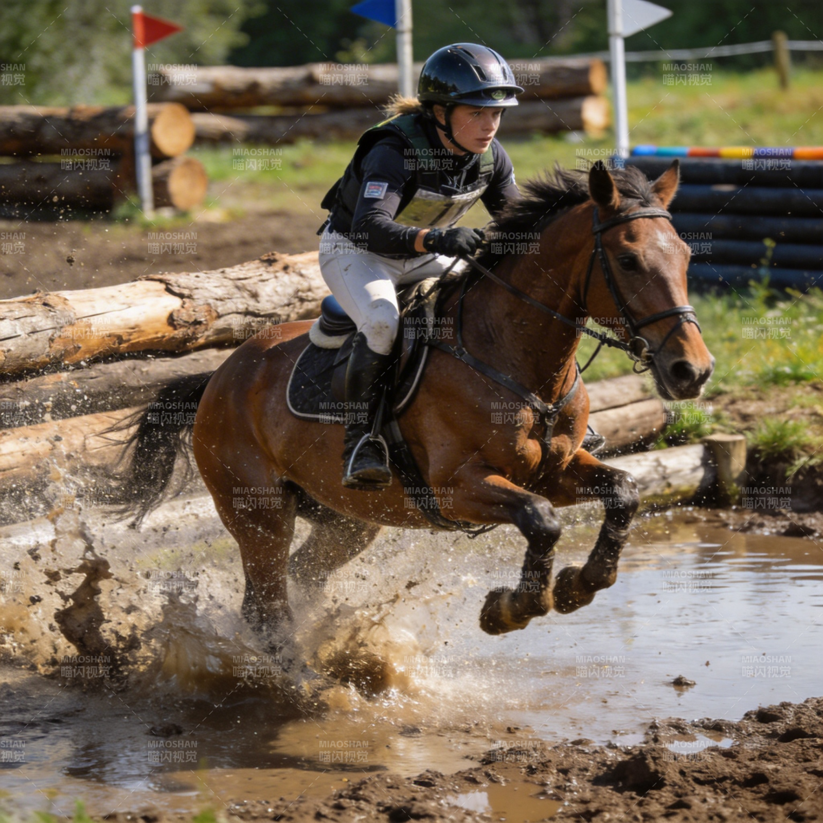 马术越野赛精彩瞬间图片